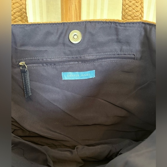 Draper James Straw Tote Purse with Floral Print Scarf NWT - Picture 7 of 8